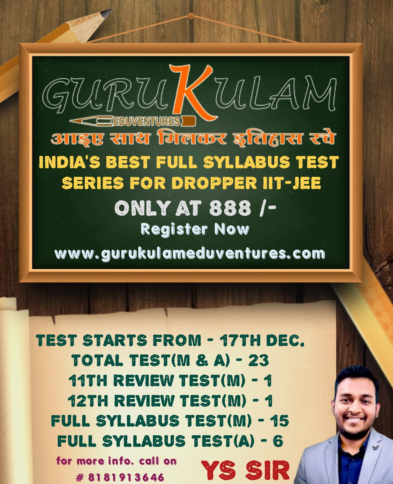 ⁠Dropper IIT JEE full syllabus 
